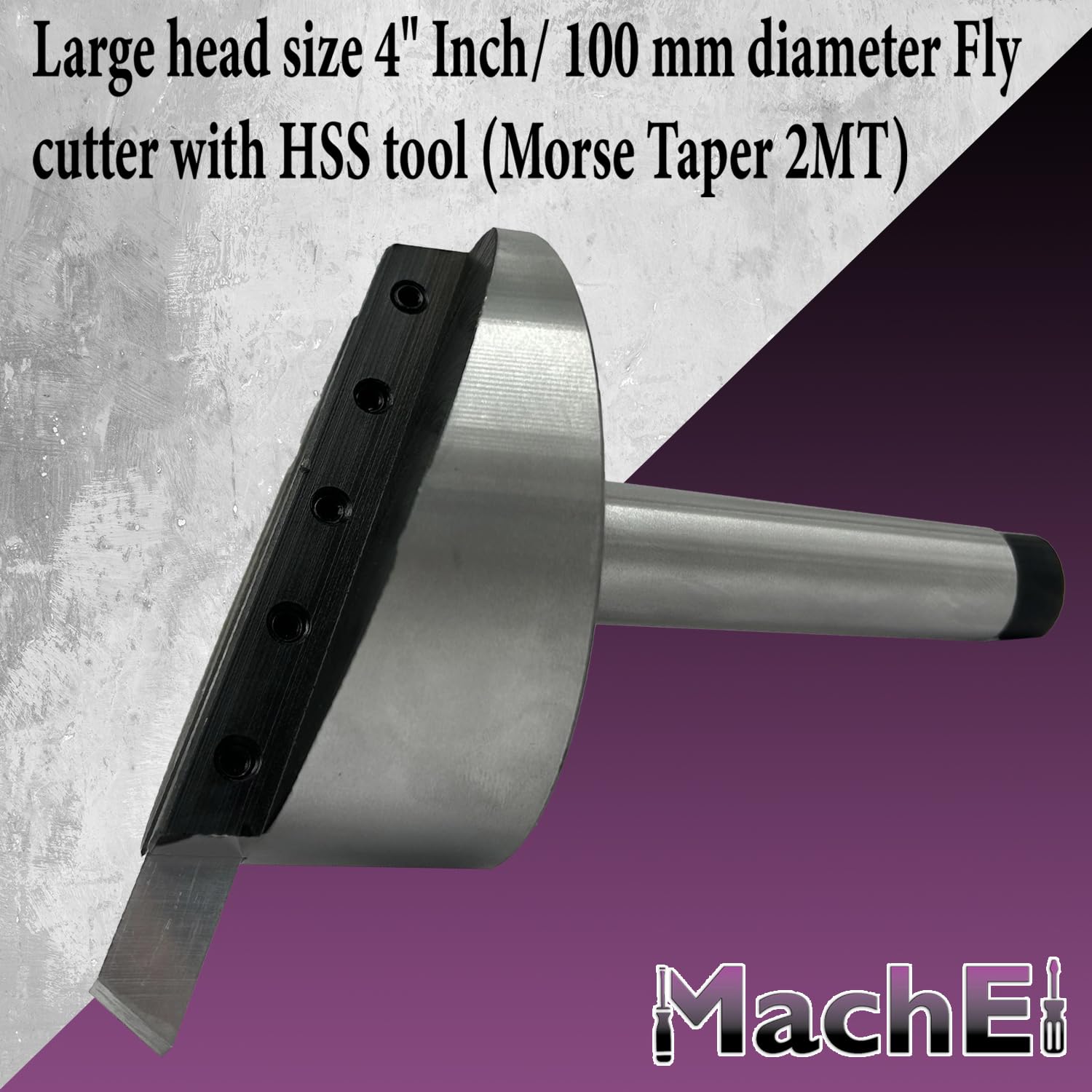 4-inch (100 mm) Fly Cutter with HSS Cutting Tool – 2MT Morse Taper Shank