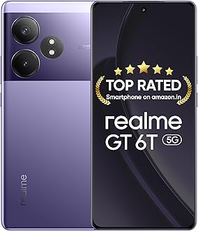 realme GT 6T (Miracle Purple,12GB RAM+256GB Storage) | India's 1st 7+ Gen 3 Flagship Chipset | 1.5M + AnTuTu Score | 5500mAh+120W | The World's Brightest Flagship Display