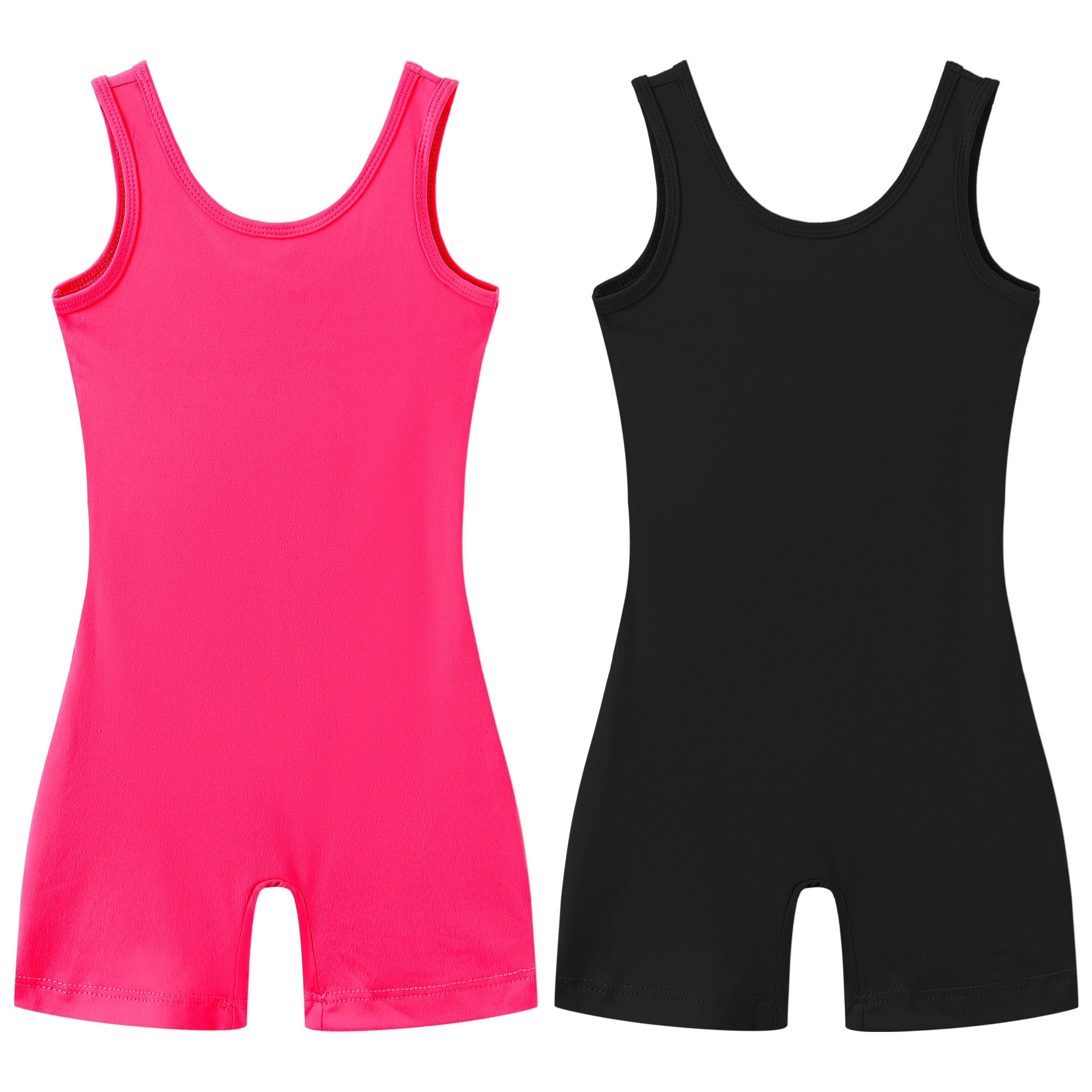 KSK KAISHEK Bling Bling Gymnastics Leotards for Girls with Shorts, Tumbling Unitards Dance Ballet Biketards 4-11 Years