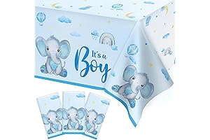 3Pcs Boy Elephant Baby Shower Decorations Tablecloths: The Perfect Touch for Your Little Peanut's Celebration