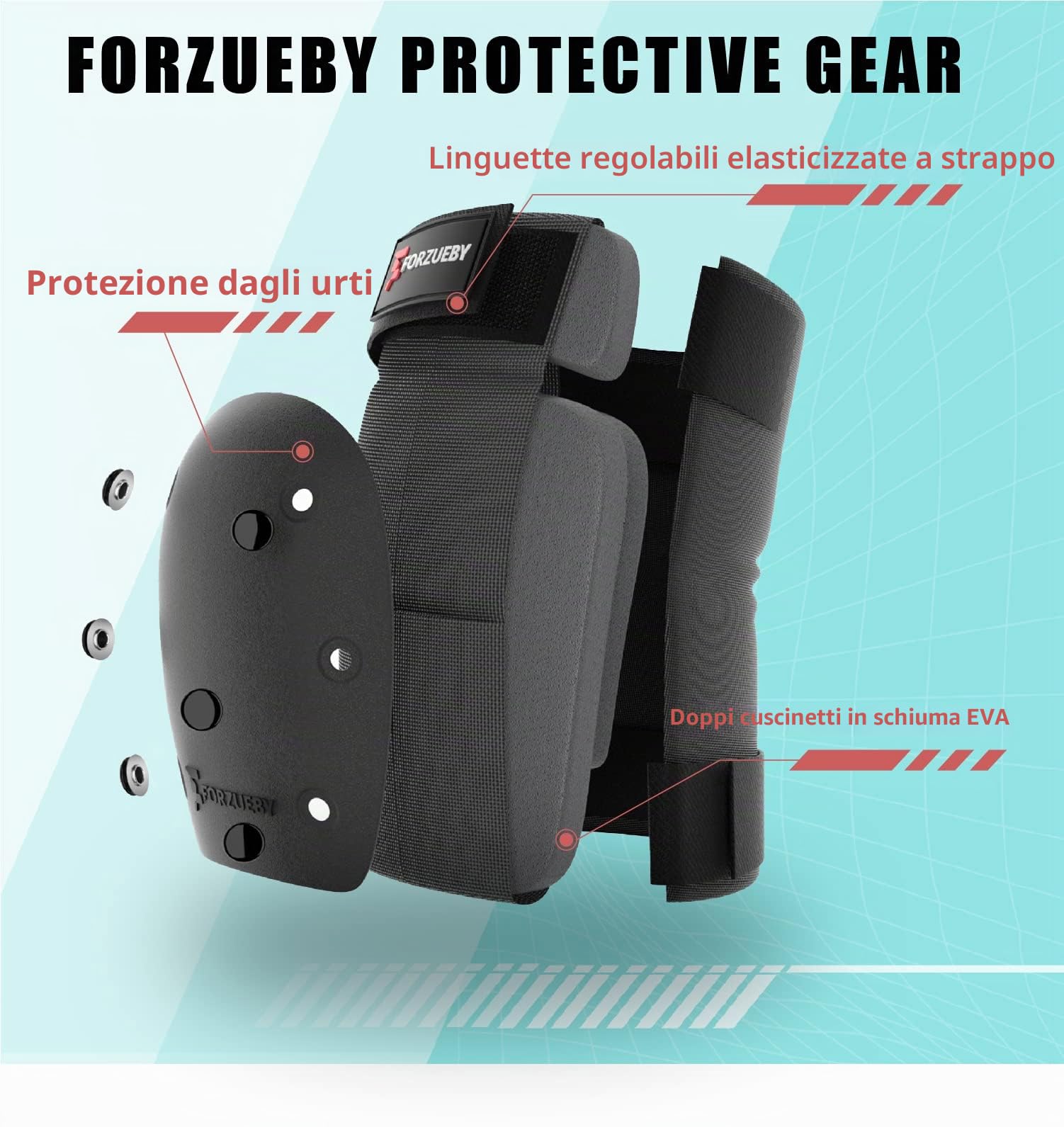 Forzueby Hj-hb1 - Ginocchiere Adulti/Bambini