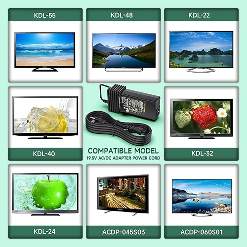 Miniatura 2 de Cable de alimentación de 19,5 V para Sony Bravia TV W600B KDL-40R510C KDL-40W600B KDL-40W600D KDL-32W600D KDL55W650D KDL48W600B KDL-32W700B