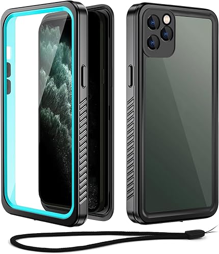 WIFORT - Funda impermeable para iPhone 11 Pro - Protector de pantalla integrado resistente al agua, protección contra caídas dura, a prueba de Verde