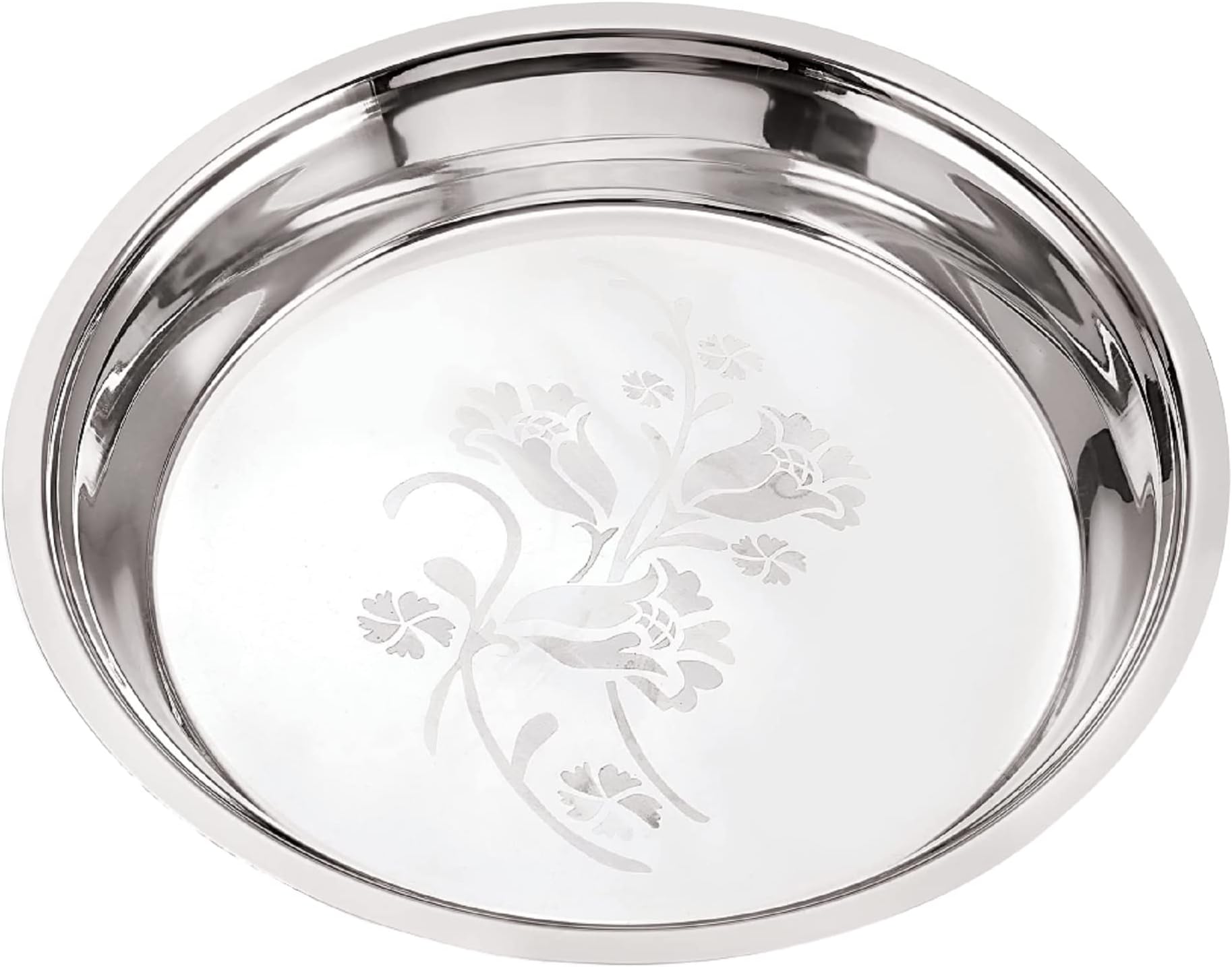 Neelam Stainless Steel 15 (22g) Lazer Etching Parat, 31 cm, Silver