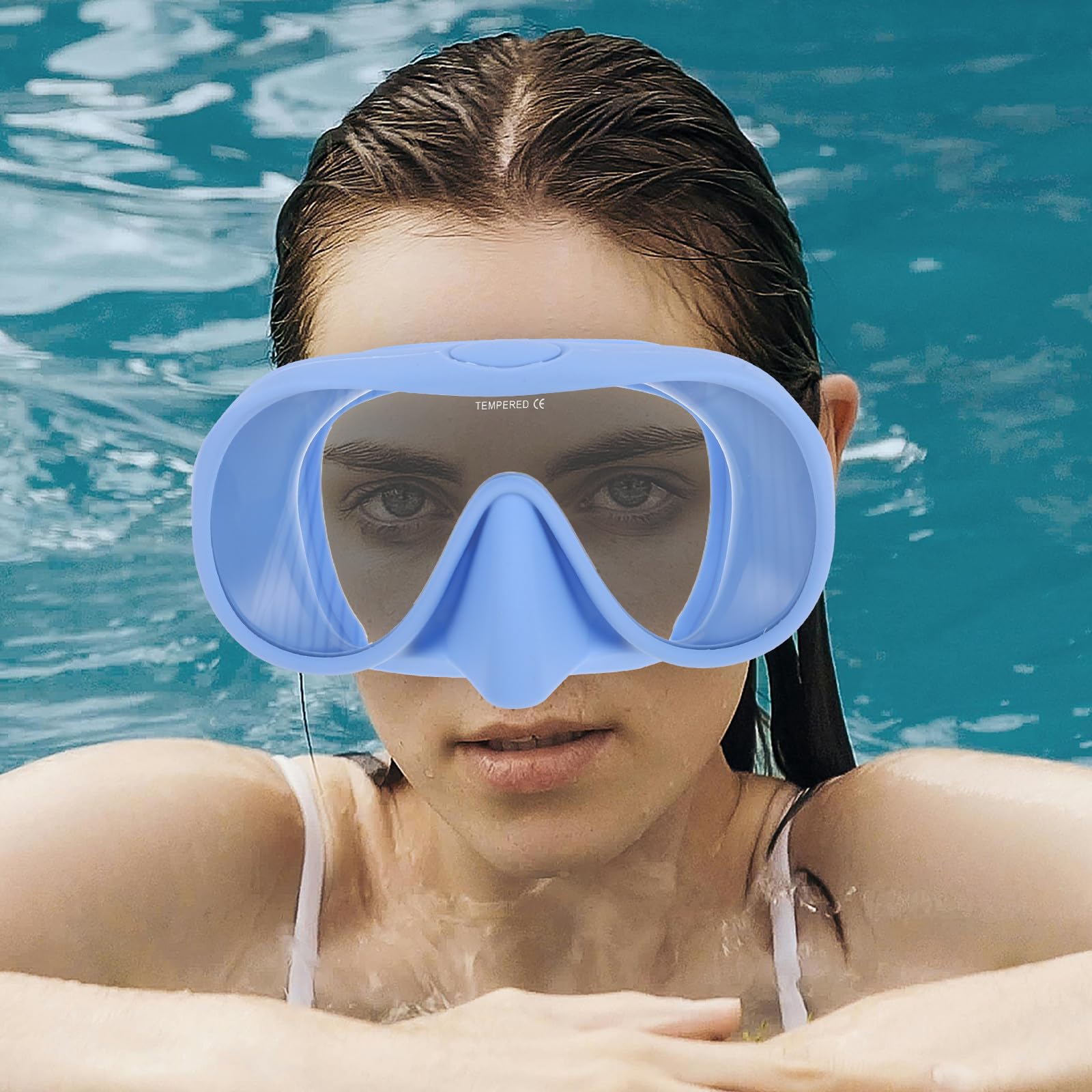 INOOMP Equipo de Snorkel para Adultos con Diseño Integrado, Gafas de Silicona y Templado, Tubo Plegable y Fácil Almacenamiento para Buceo y Viajes
