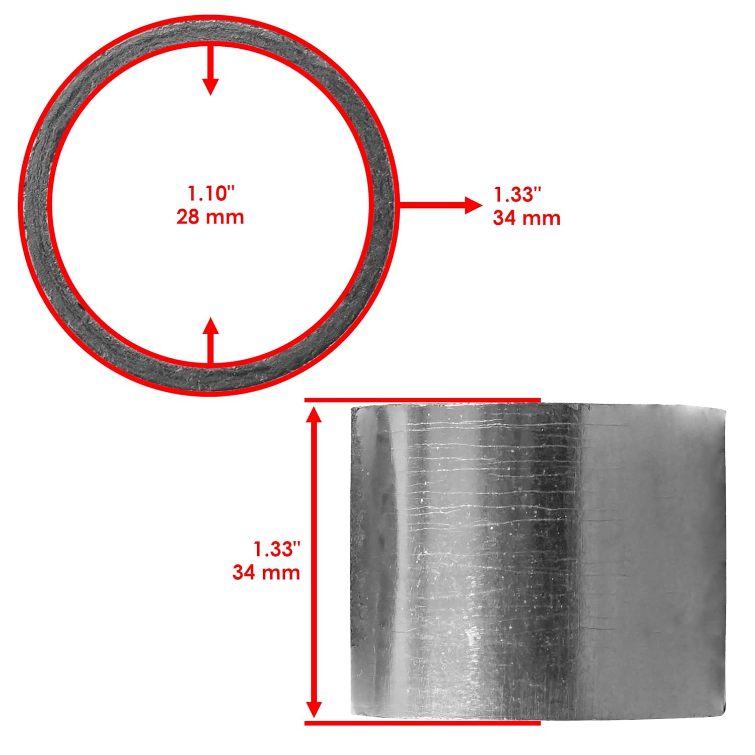 Caltric Muffler Pipe Gasket Compatible with Honda Atc185 Atc185S Atc200 1980 1981 1982