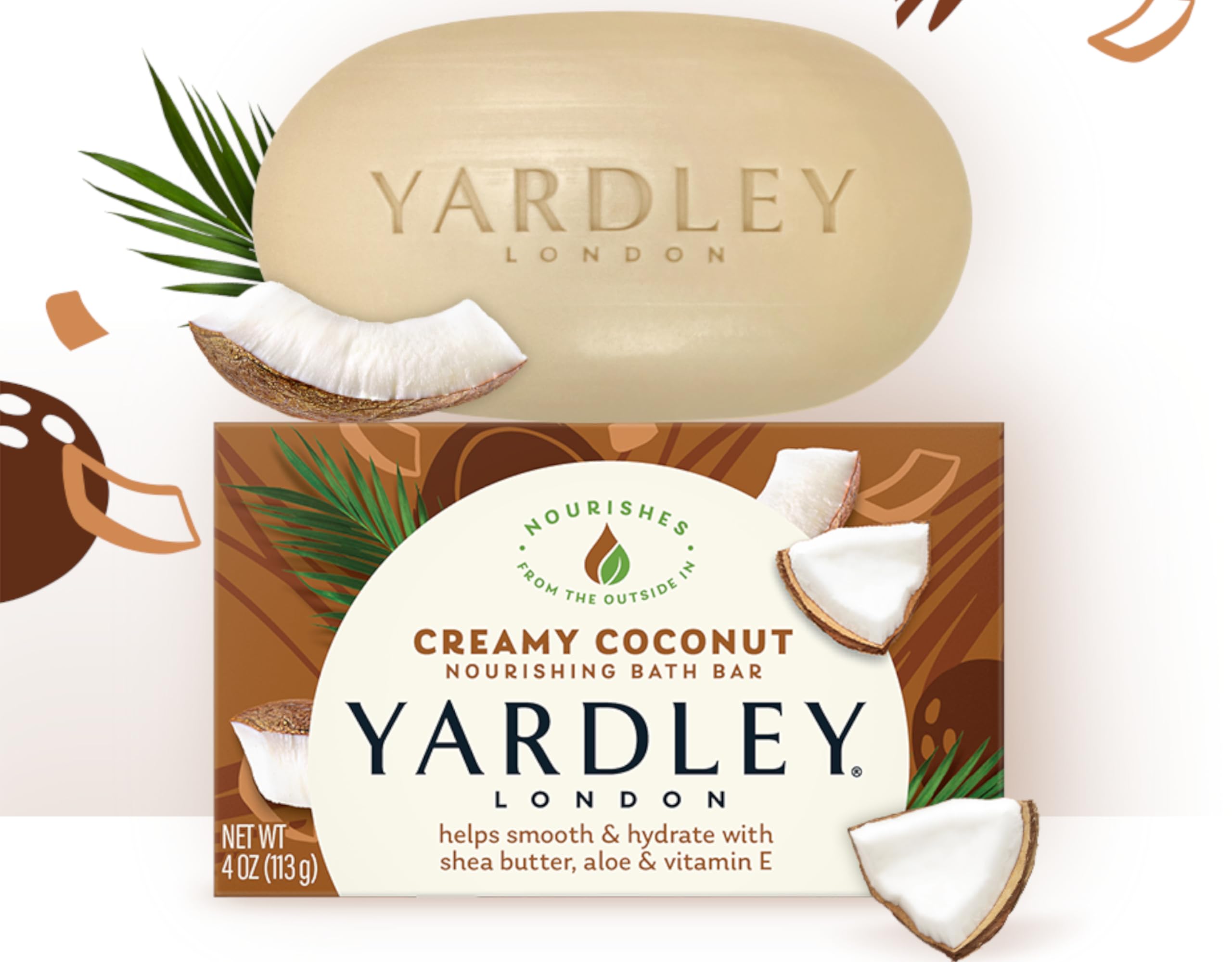 Yardley Creamy Coconut Moisturizing Bath Bar