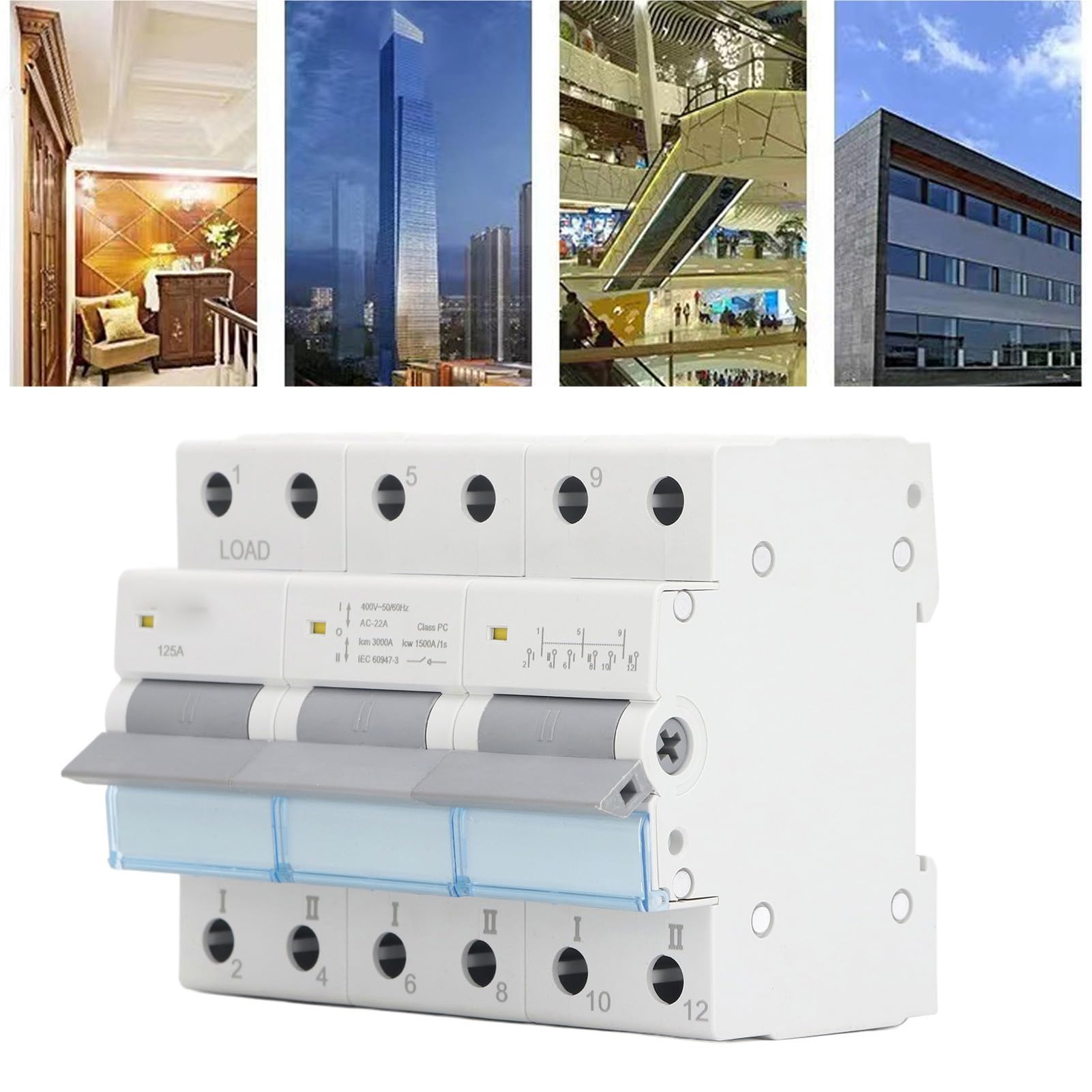 Interruttore Isolatore CC SEG-125 125A 400 V Interruttore Automatico per Array Fotovoltaico Sezionatore CC con Varie Protezioni per di Energia Solare