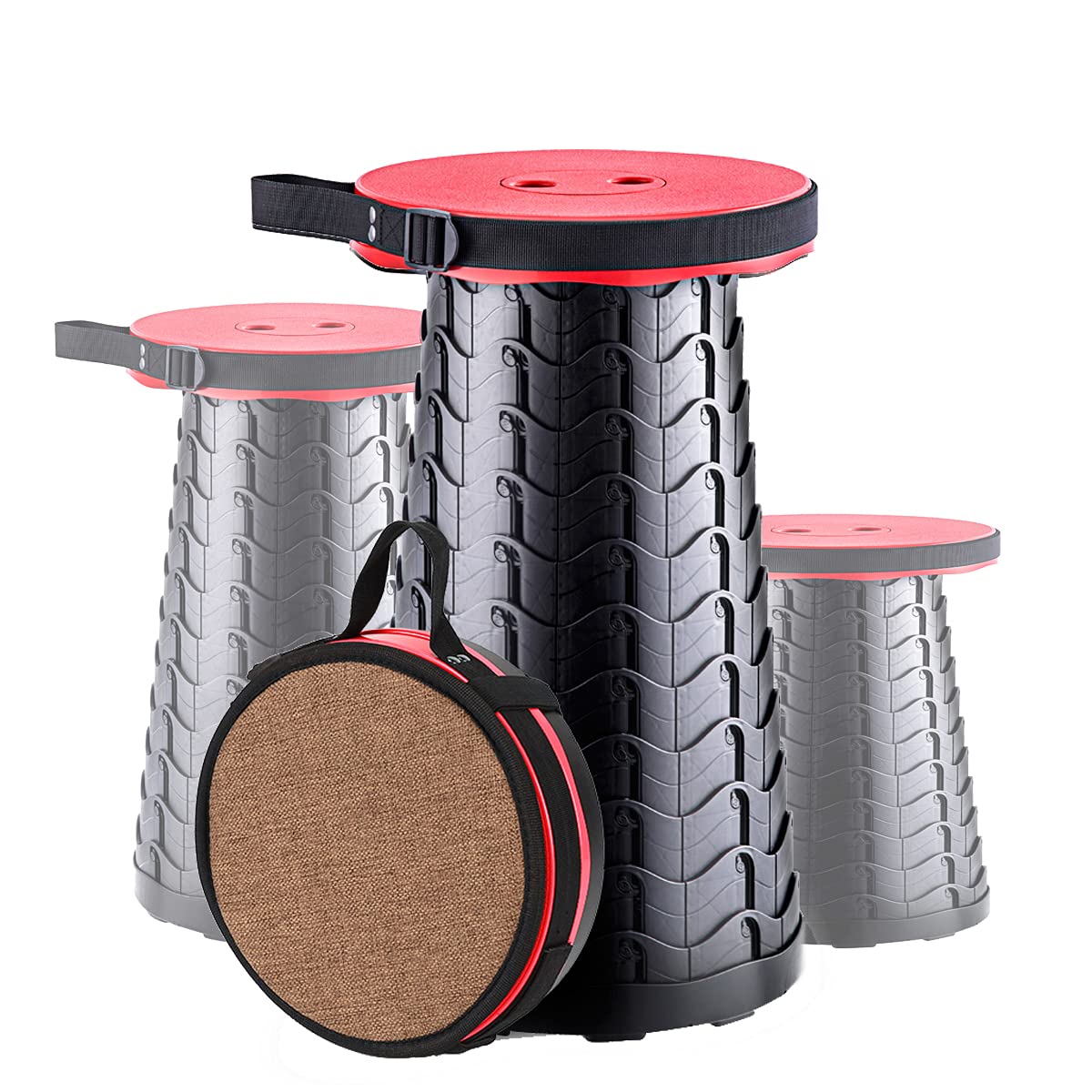 Yexati 4 Pezzi Sgabelli Pieghevoli Portatili Con Cuscino - Supporta Fino A 180kg, Ideale Per Casa, Giardino, Campeggio E Eventi - Foto 2