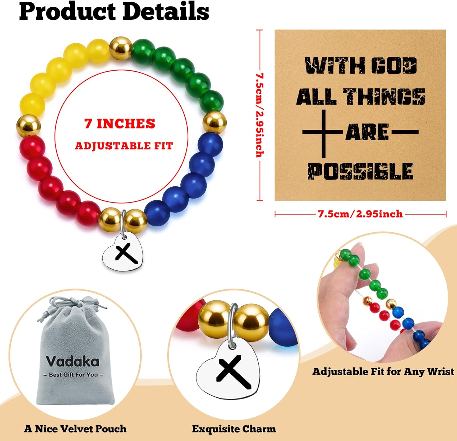 Christian Religious Bracelet for Women Faith Bible Verse Gift for Women Inspirational Jewelry Graduation Gifts for Her Friendship Birthday Gift Mothers Day Faith Spiritual Gifts for Daughter Mom - Image 3