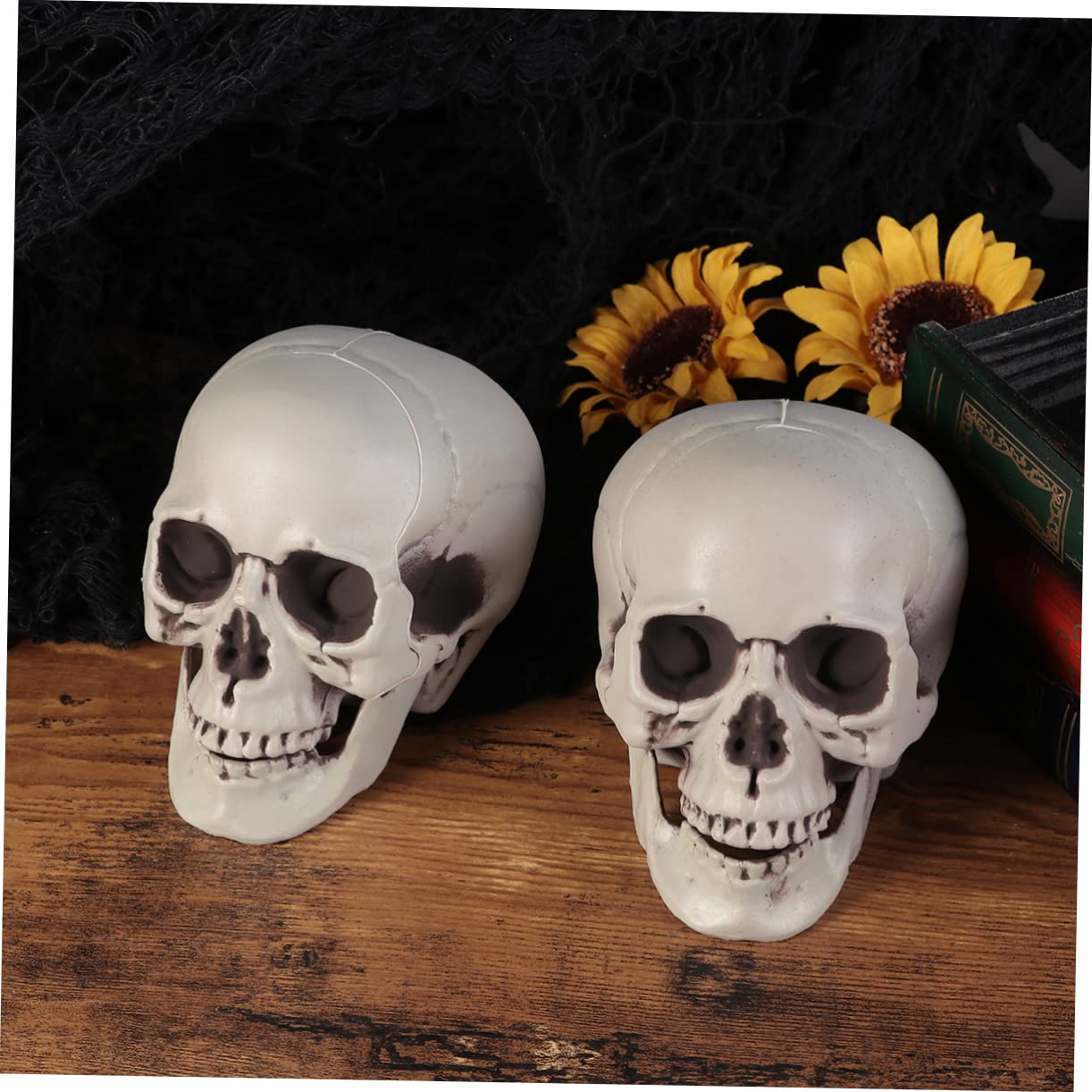 Toyvian 2 Set Eleganti Teschi Scheletrici Di Halloween Teschio Dacoratin Fantasma Puntelli Teschio Accessori Decorazione 3 Pezzi * 2