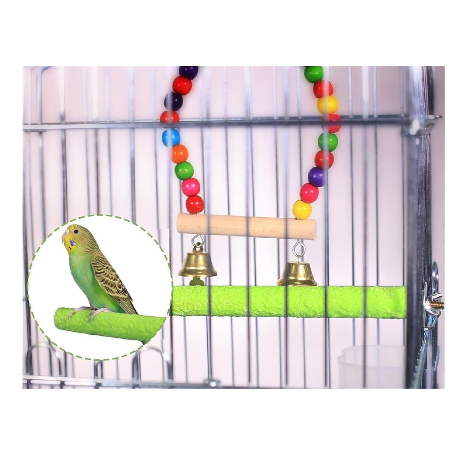 MaoNativey 4 PCS Colorful Bird Perches, Natural Wood Cage Stand for Parrots Budgies, Cockatiels, Parakeets, Conures - Image 4