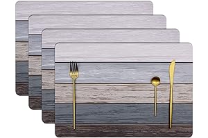 U'Artlines Retro Rustic Wood Texture Placemats