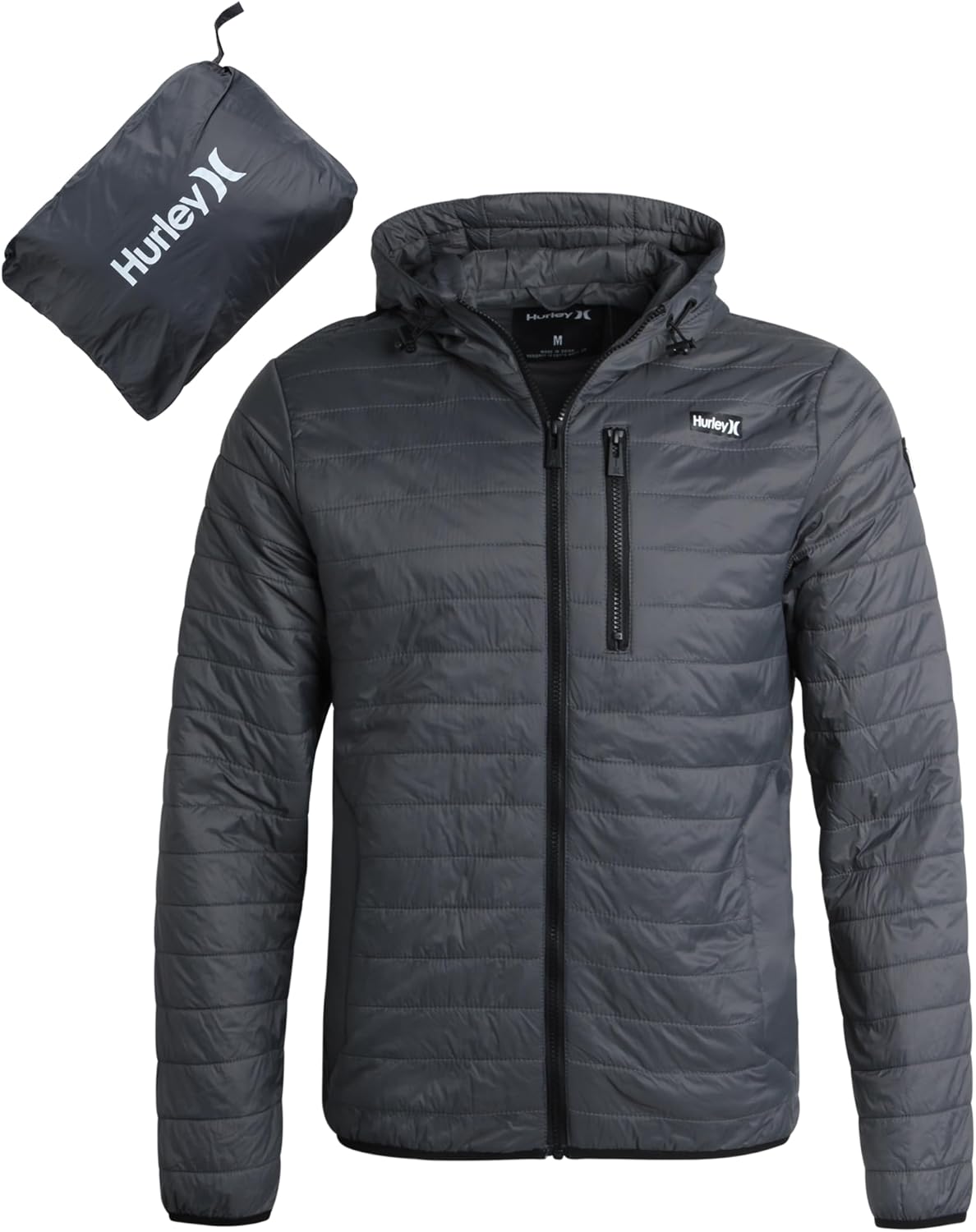 Hurley lightweight packable puffer jacket