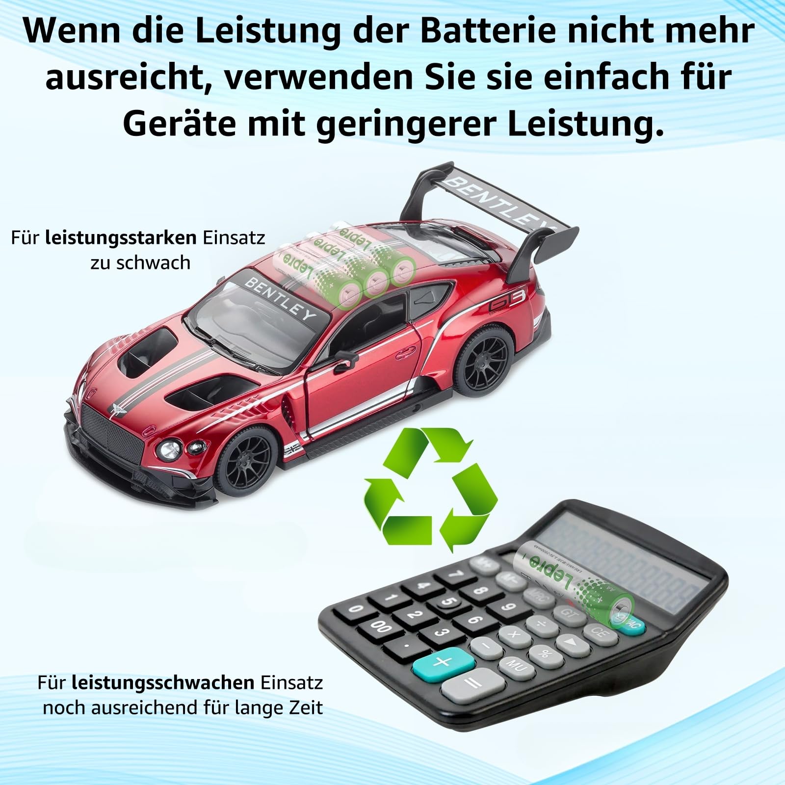 Lepro AA Batterien, 100 Stück, Alkaline Batterie AA mit 1.5V