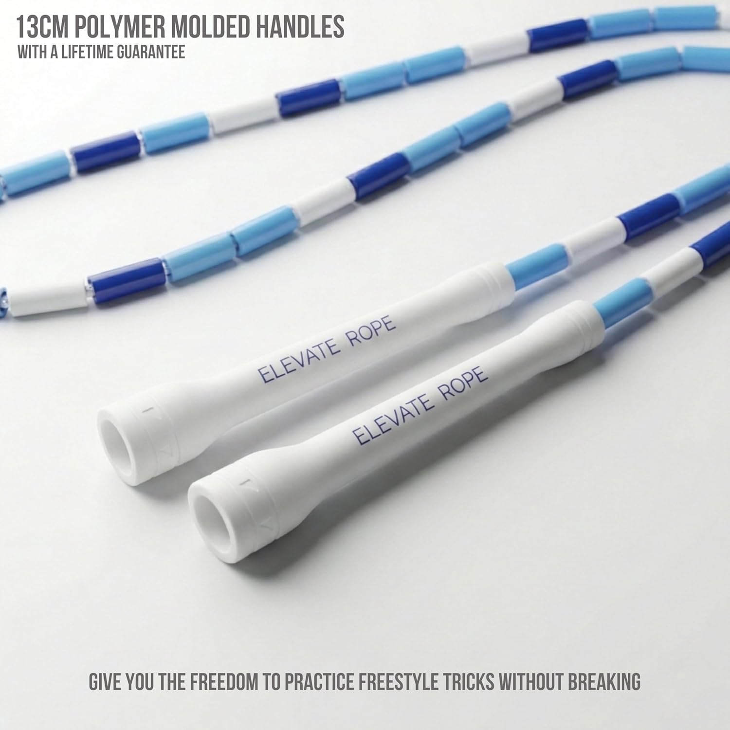Elevate Rope Professional Beaded Jump Rope - 3m Adjustable, Quality Beads & Poly Cord - For Freestyle, Cardio & Tricks