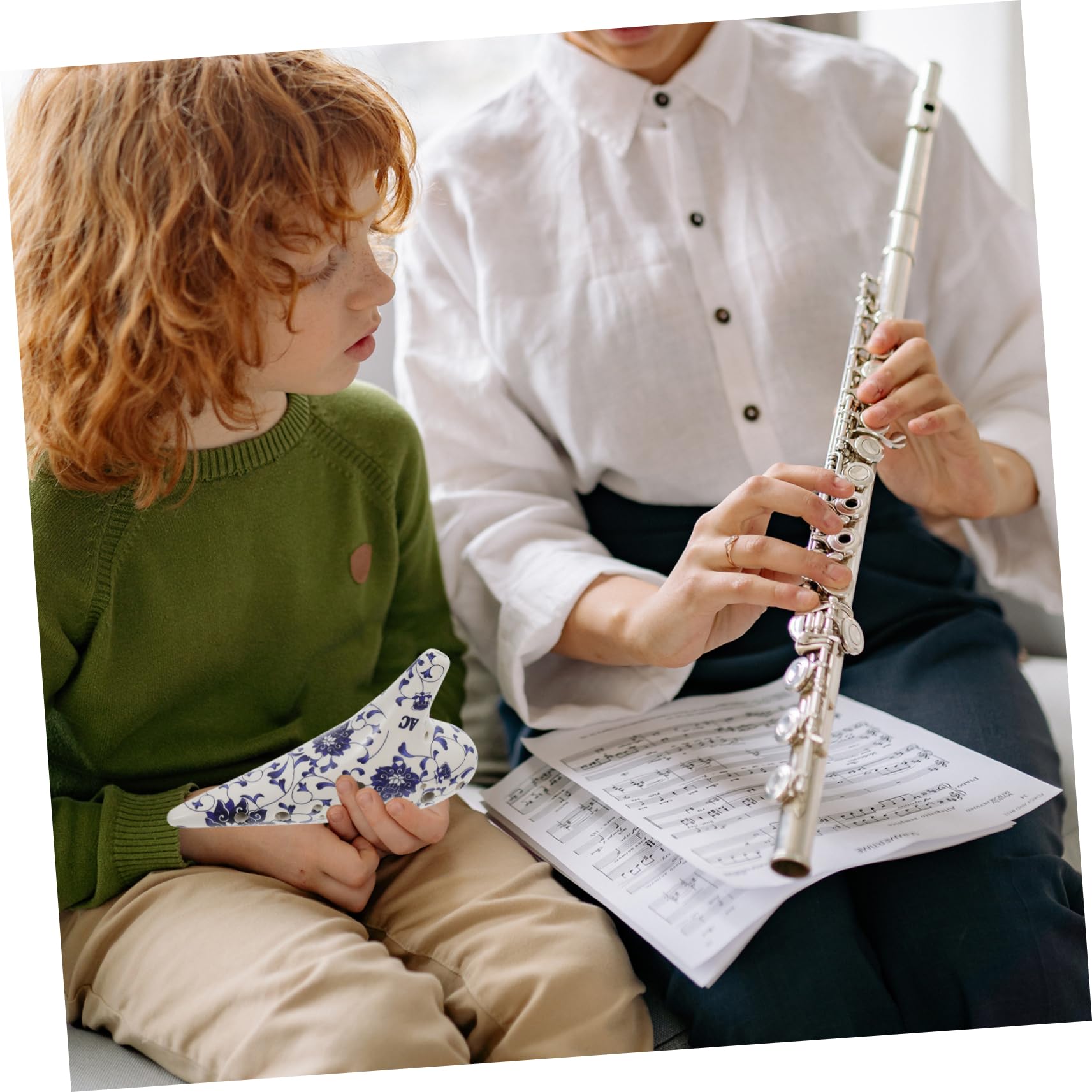 TOYANDONA Ocarina De Cerámica Huecos Para Principiantes Instrumento Musical Para Niño Niña Sonido y Transparente Para Práctica Musical