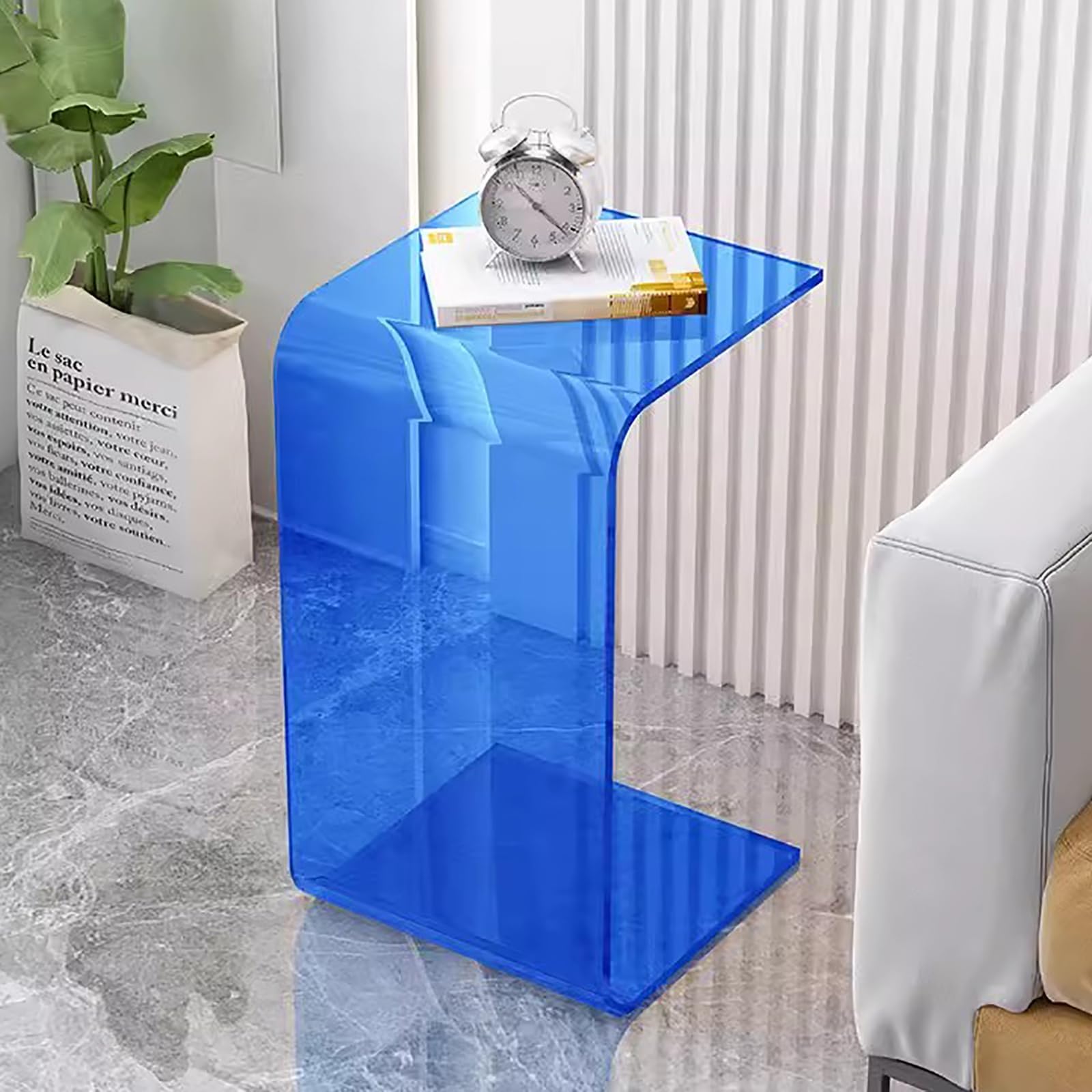 Mesa auxiliar moderna de acrílico para sofá: la solución ideal para salones pequeños
