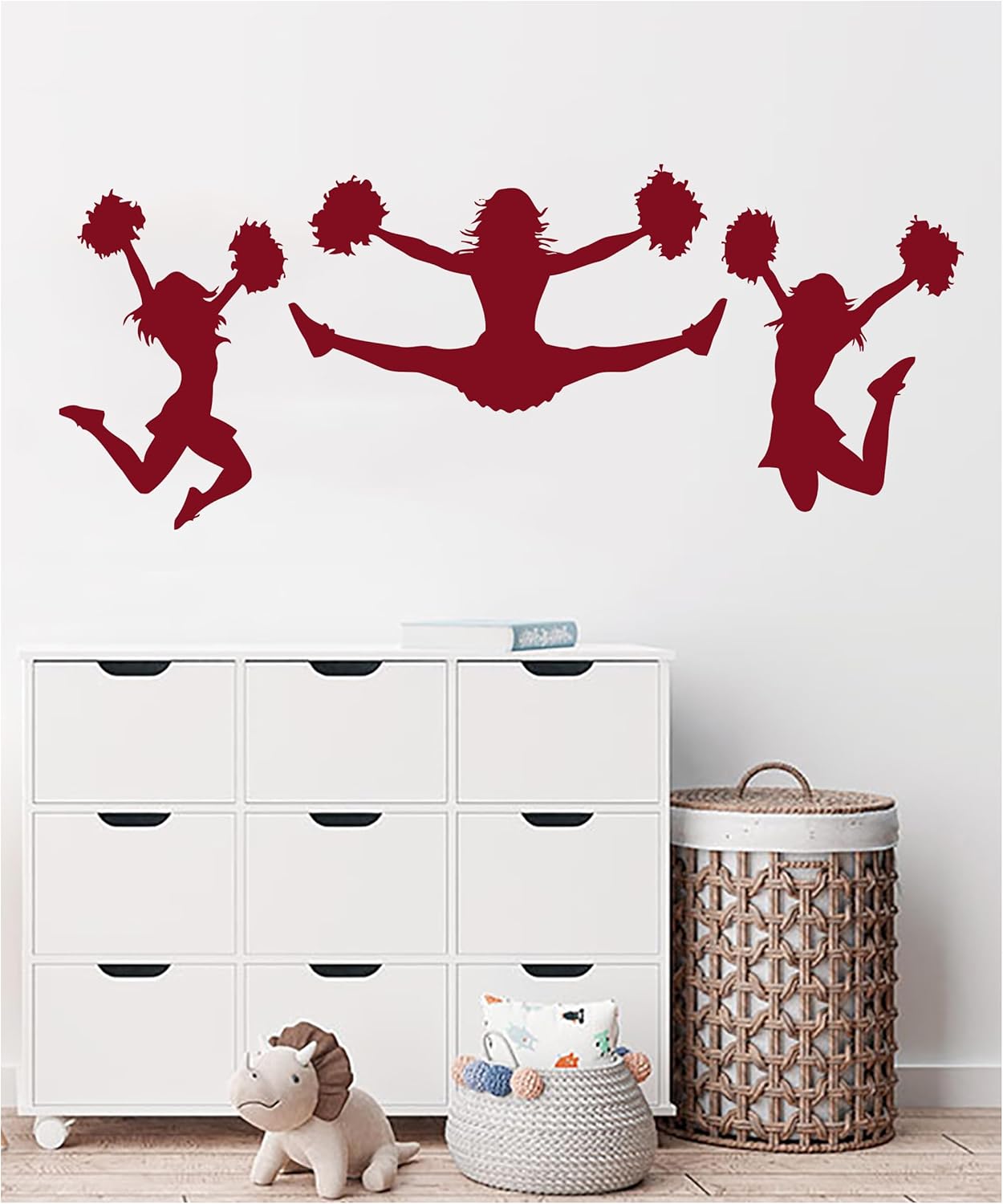 I Cheer Wall Decal Sports Girl Cheerleader Sport Wall Decals Vinyl Stickers Teens