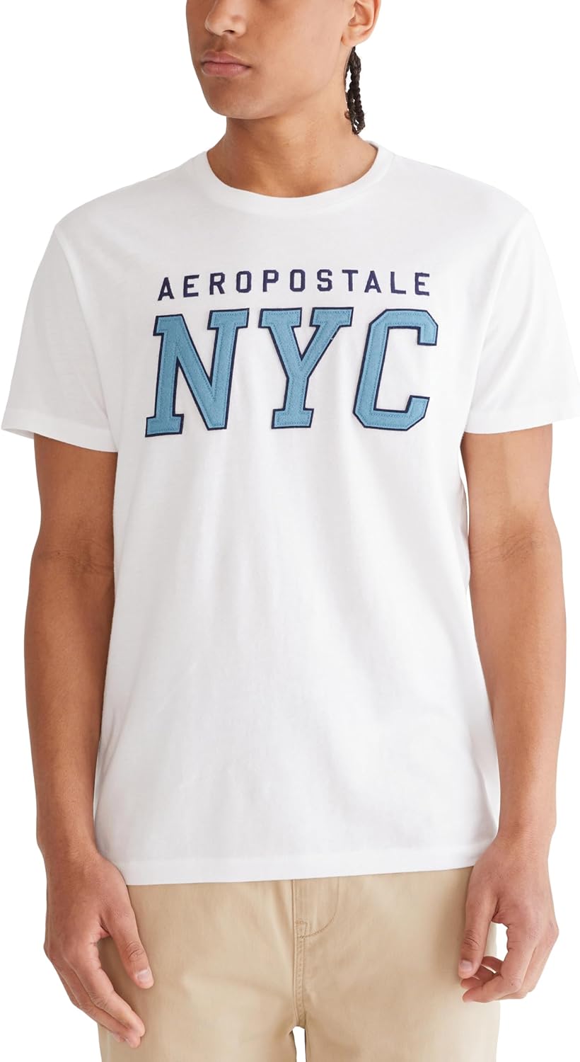 Aeropostale Men's Center Chest Logo Short Sleeve Tee