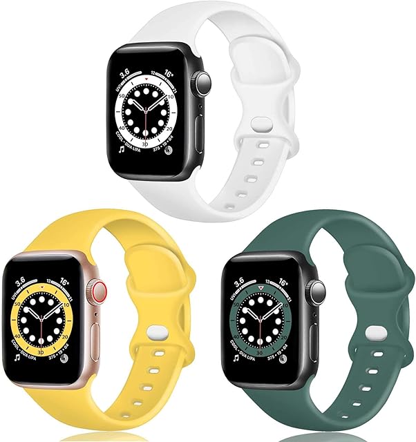 TopPerfekt Silicone Strap Compatible with Apple Watch Strap 42mm/44mm/45mm/49mm, Silicone Replacement Watch Band Straps for iWatch Series 8 7 6 5 4 3 2 1 SE Ultra