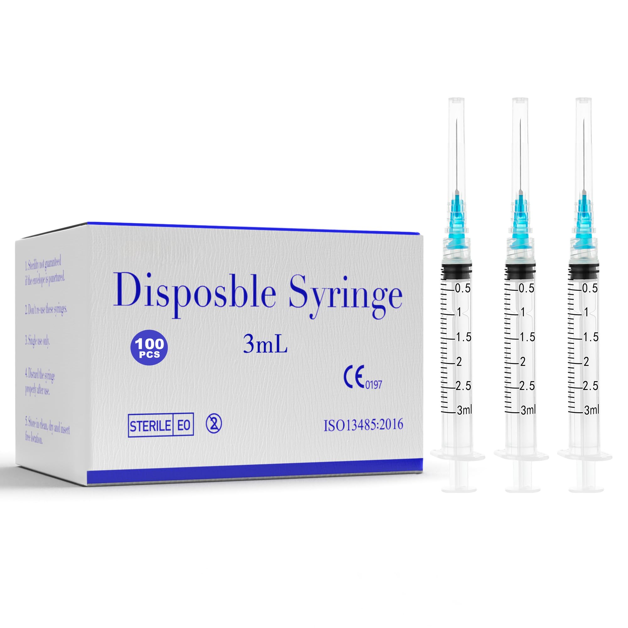Disposable 1mL Luer Lock Syringe 25G 1 inch for Scientific Lab Use, Individually Wrapped, Box of 100 — Amazon image 14