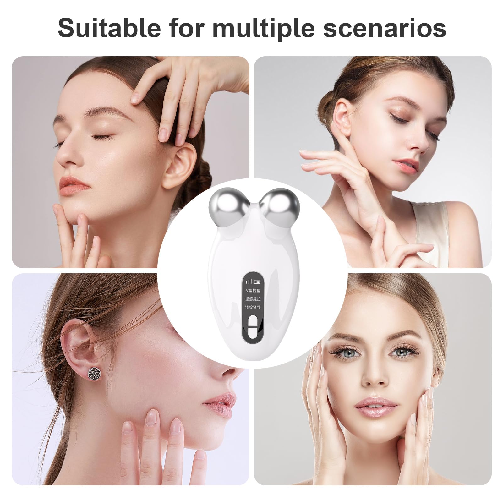 Dispositivo viso microcurrent | Dispositivo di sollevamento del viso – Dispositivo per rassodare e rassodare la pelle, strumenti di bellezza per sollevare e rassodare la pelle cascante per donne Maxal