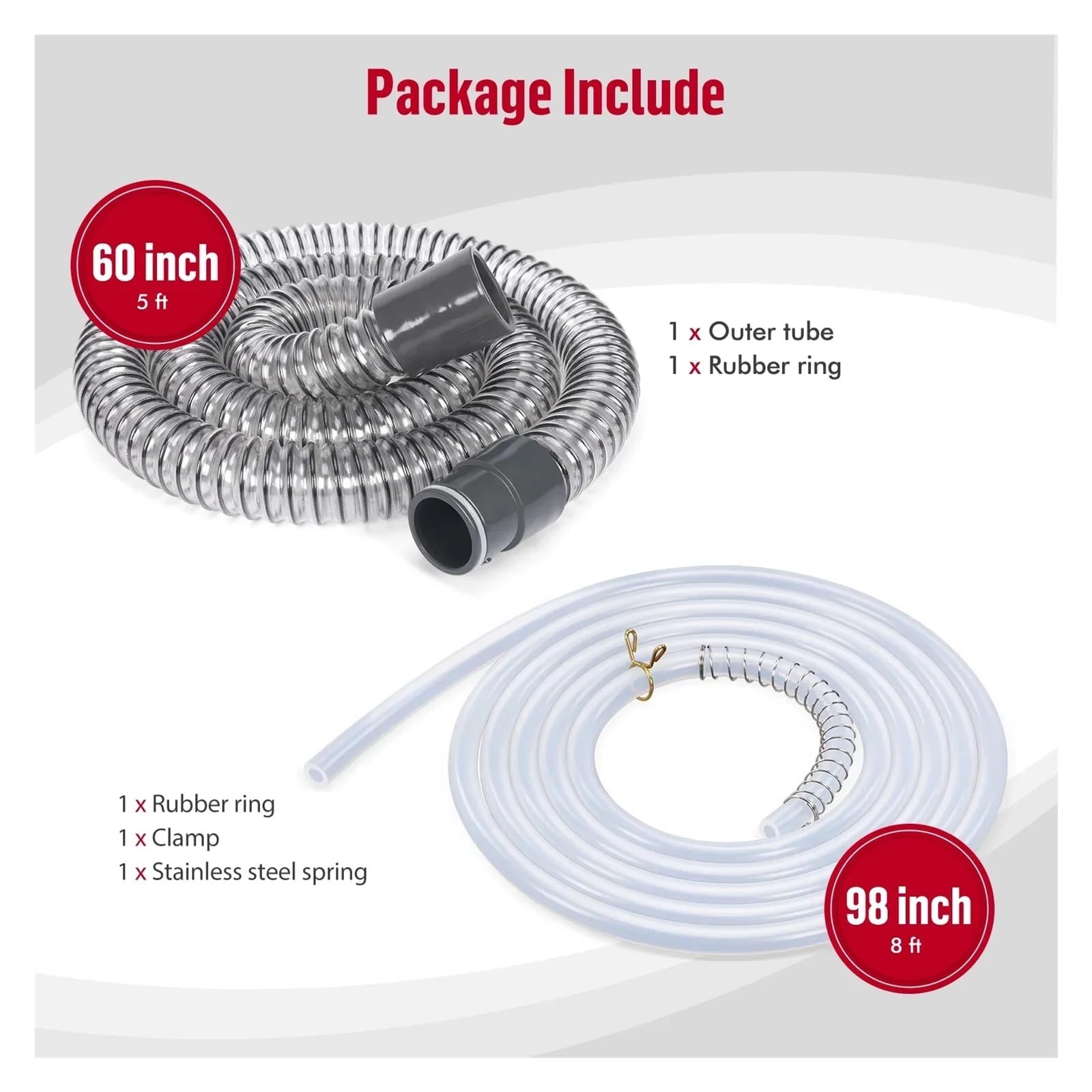 Tubo di prolunga for carichi pesanti da 60", compatibile con HOOVER, Clean Slate FH15000V/FH14000, accessori di ricambio for tubo lavatappeti in PVC