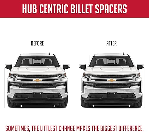 Miniatura 5 de Wheel Accessories Parts Juego de 4 espaciadores de rueda de 0.472in, 4.331in, 0.236 x 5.315in, 0.236 x 5.500in de grosor, se adapta a Chevy GM, Ford