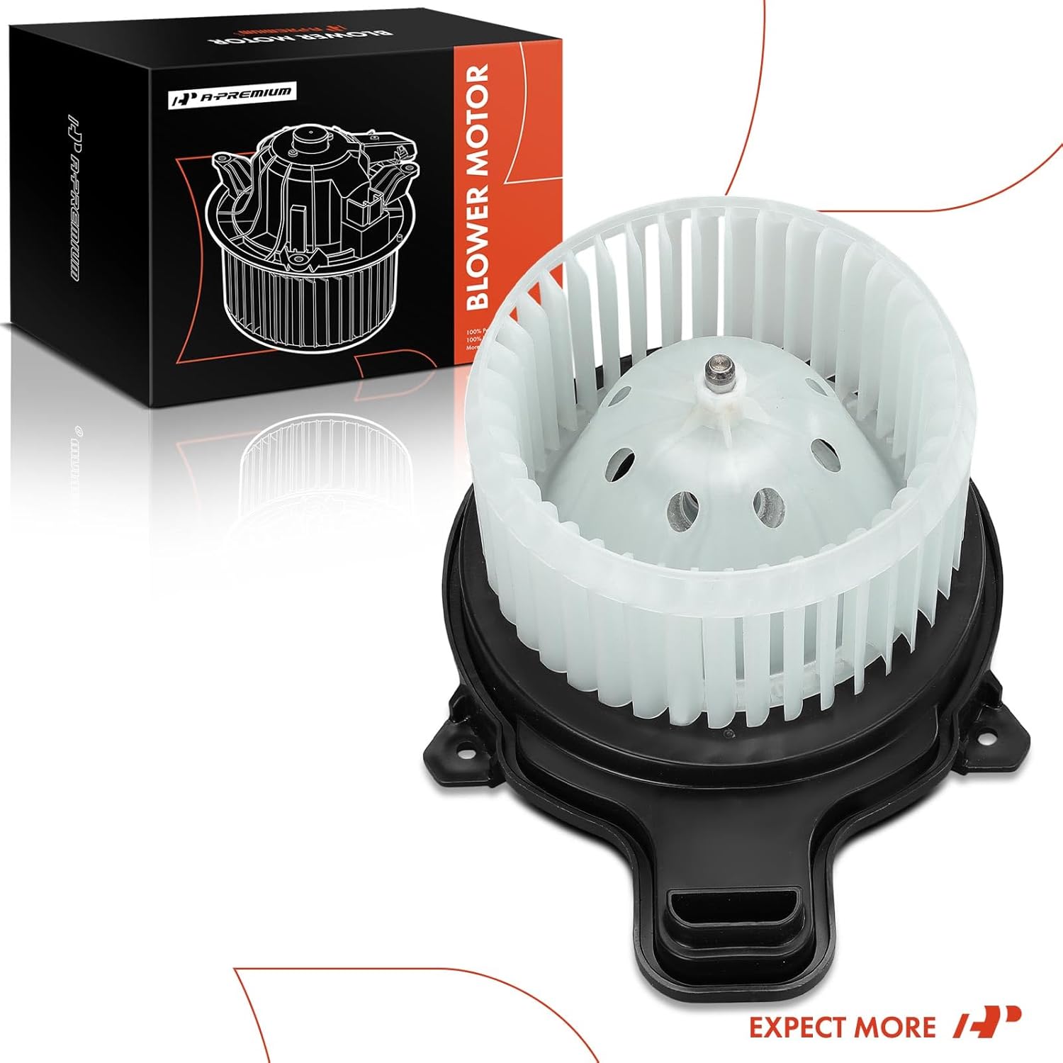 A-Premium Front HVAC Heater Blower Motor Compatible with Ford Explorer, Police Interceptor Utility & Lincoln Aviator, 2020 2021 2022 2023 2024, with Fan Cage