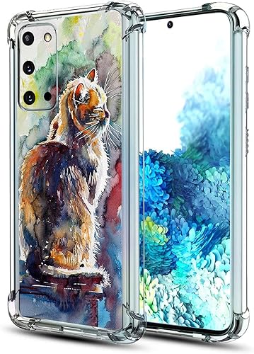 Beaucov Funda para Galaxy S20 FE 5G, bonita pintura de gato, a prueba de golpes, TPU de cuerpo completo, resistente a los arañazos para Samsung