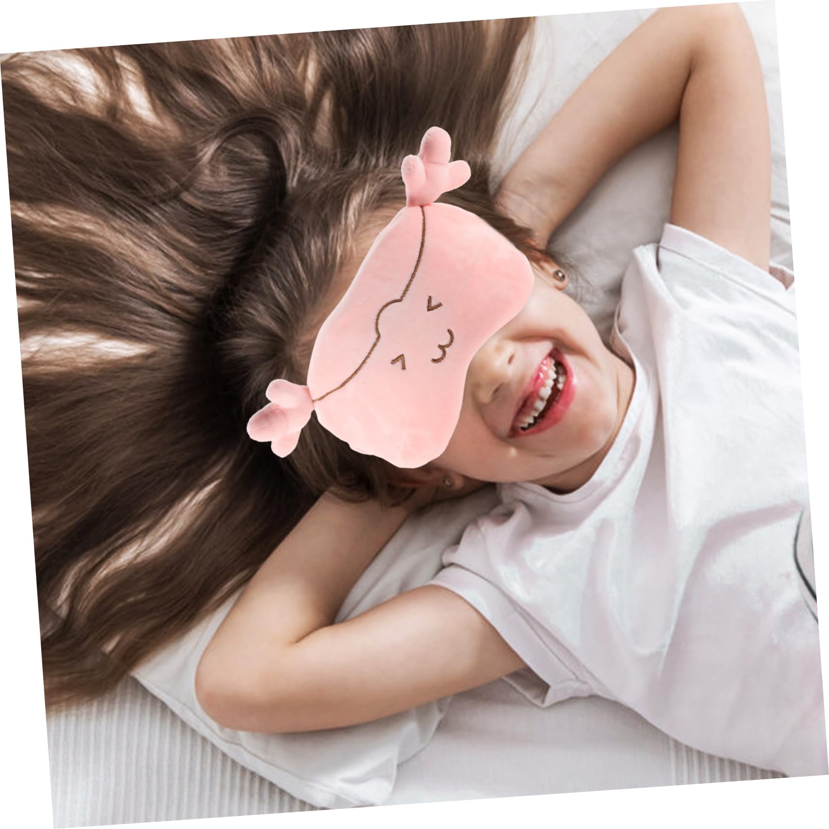 TOPBATHY 2juegos Cojín De Viaje para Niña u Cervical Portátil con Diseño De Caricatura para Siestas y Viajes Soporte para Cuello Pastel