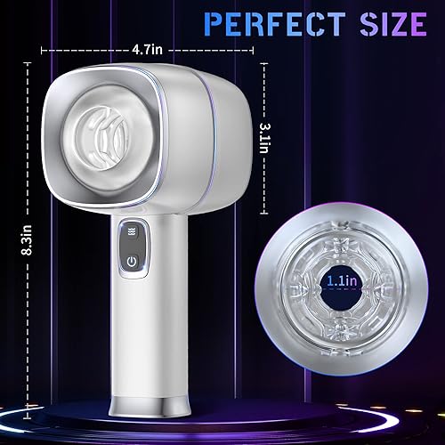 Miniatura 5 de Masturbador masculino automático, con extremos abiertos, 6 modos de empuje, juguete sexual masculino, coño de bolsillo, entrenador de pene con