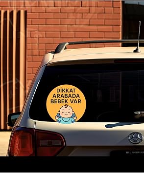 Attention There's a Baby in the Car Car Tag & Sticker