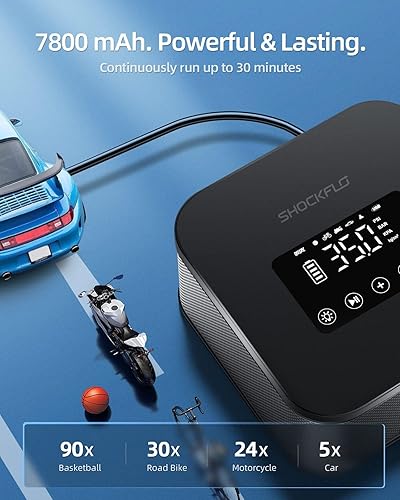 Miniatura 7 de Nivel 2 Cargador EV 40Amp 240V, 150PSI Inflador de Neumáticos Compresor de Aire Portátil para Coche, Banco de Energía Temporal