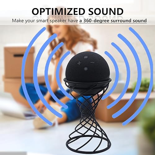 Miniatura 4 de Soporte decorativo de mesa para altavoz inteligente para Echo Dot 3ª/4ª/5ª generación, Echo 4ª/5ª generación, Echo Glow, Apple Homepod Mini y Google
