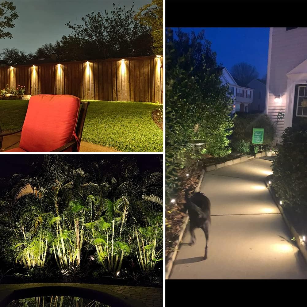 Spot lights Outdoor 12W, 3 Color Temperature Adjustable via Remote, Landscape Lighting Outdoor Indoor for House Flag Yard Garden, Plug in Spotlights 5.9ft Cord with US 3-Plug IP66 Waterproof 2 Pack