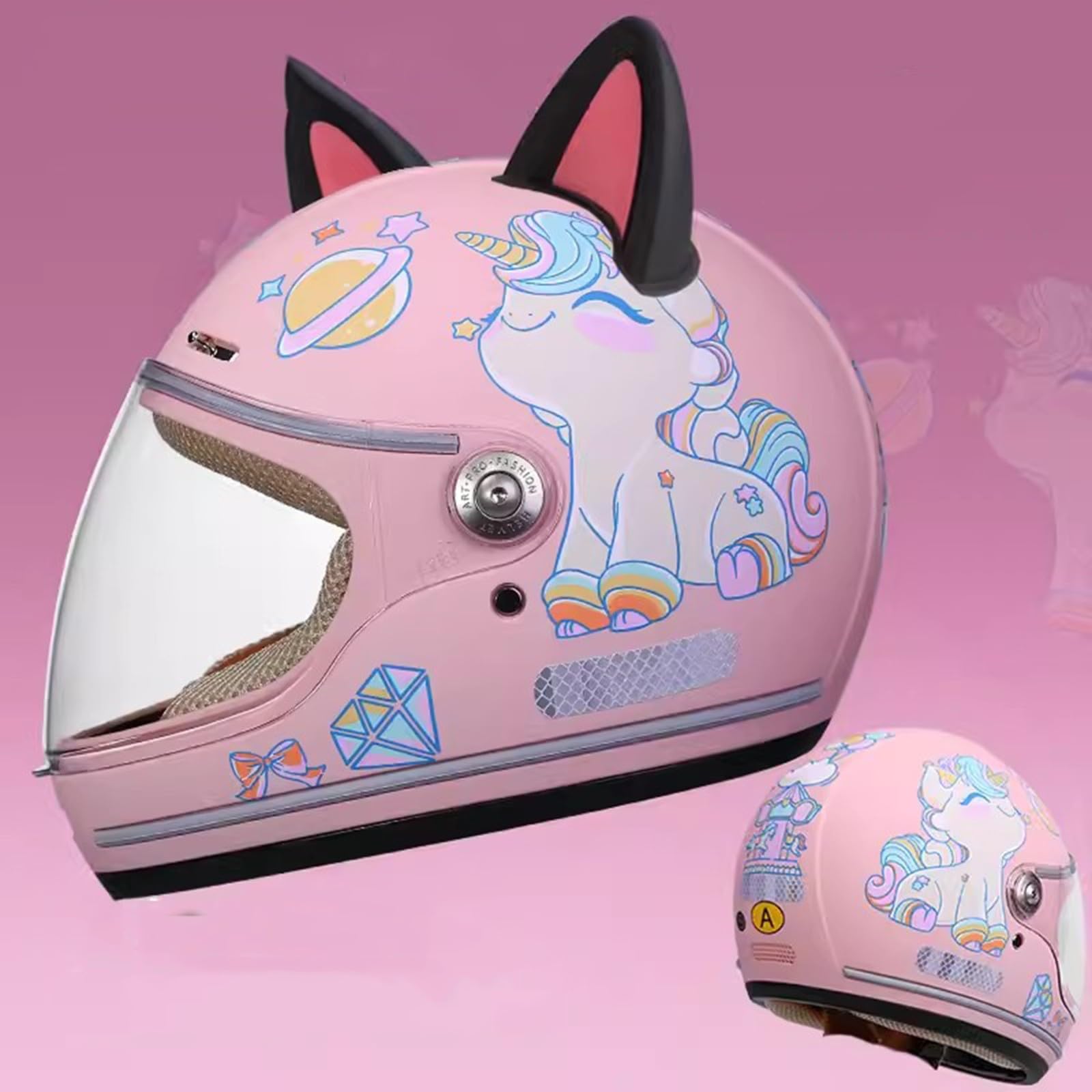 Casque De Moto Intégral pour Enfants, Léger, avec Visière, pour VTT, BMX, Cyclisme, Scooter, Garçons Et Filles De 4 À 15 Ans