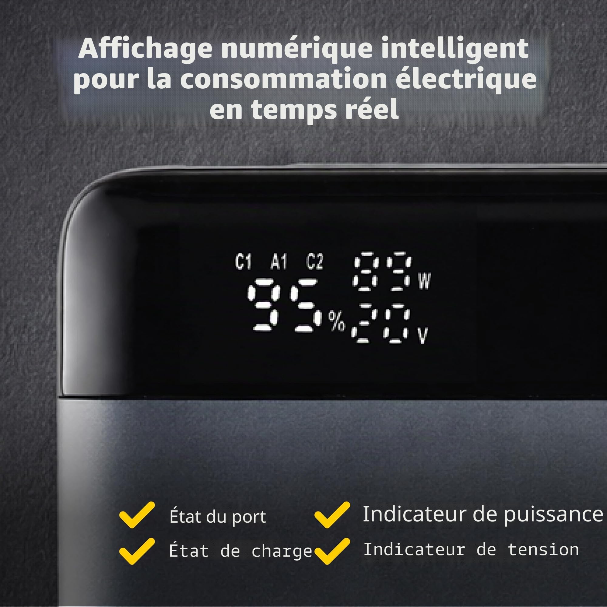 Intenso Powerbank HE20000 Batterie Externe avec Power Delivery (100 W) et câble de Charge USB-C vers USB-C, 20 000 mAh, Gris/Noir
