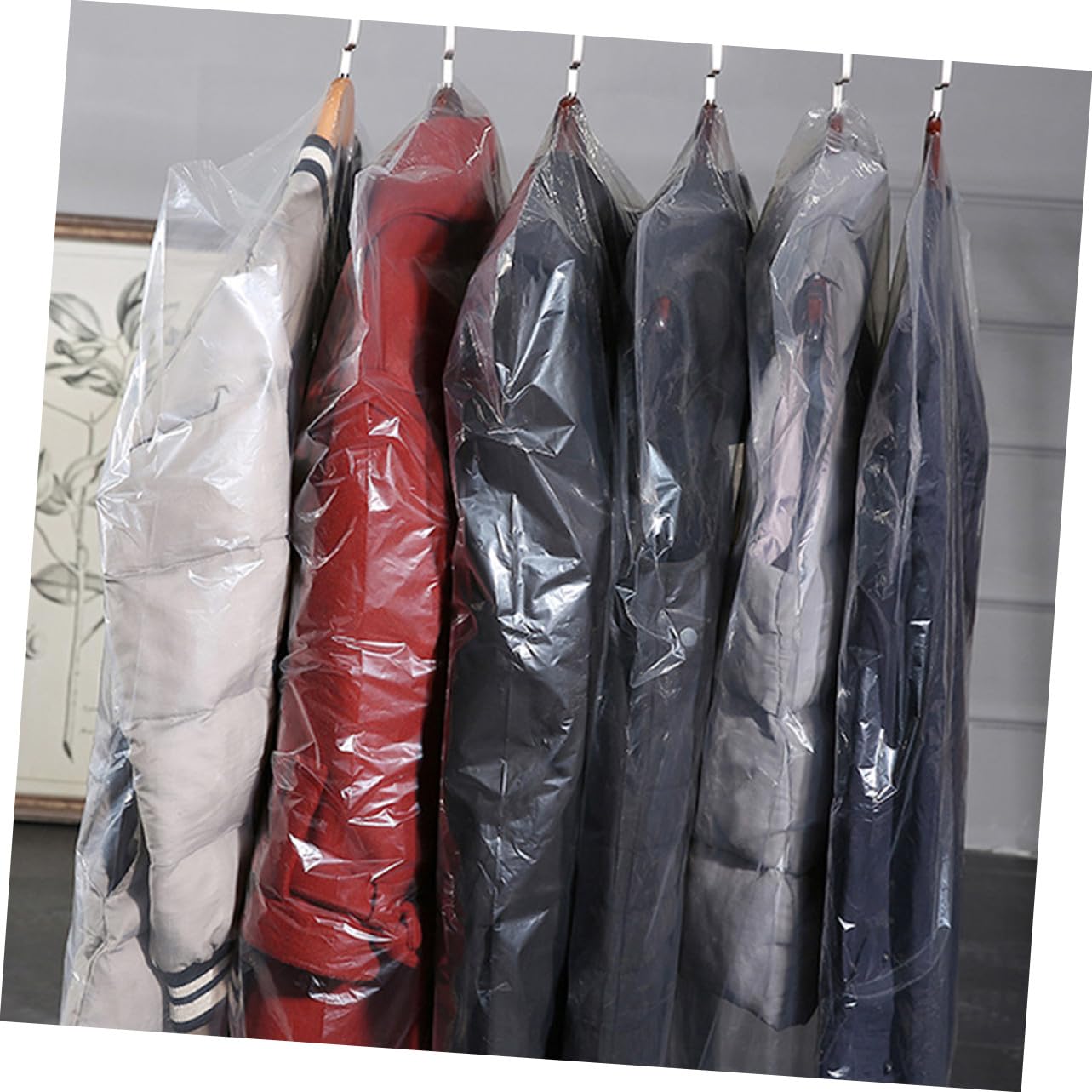 Garneck 50 Fundas Protectoras Para Ropa 60x150 Cm 2.2 Mils Bolsa Para Guardar Ropa Funda De Abrigo Transpirable Antipolvo Para Armario Uso Doméstico Pack De 50 Unidades