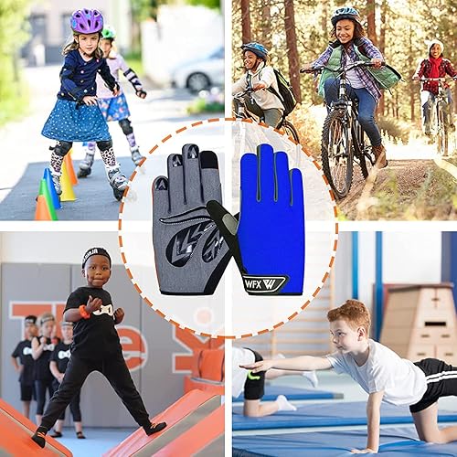 Miniatura 6 de Guantes de ciclismo para niños pequeños de 8 a 12 años, guantes de jardinería, guantes de ciclismo para niños de 8 a 12 años, guantes de ciclismo