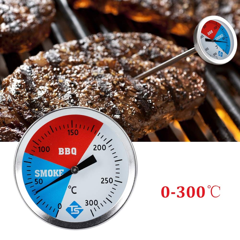 BBQ Smoker Grill Thermometer Temperaturanzeige Edelstahl Outdoor Grill für Haushalt Küche Easy Supplies