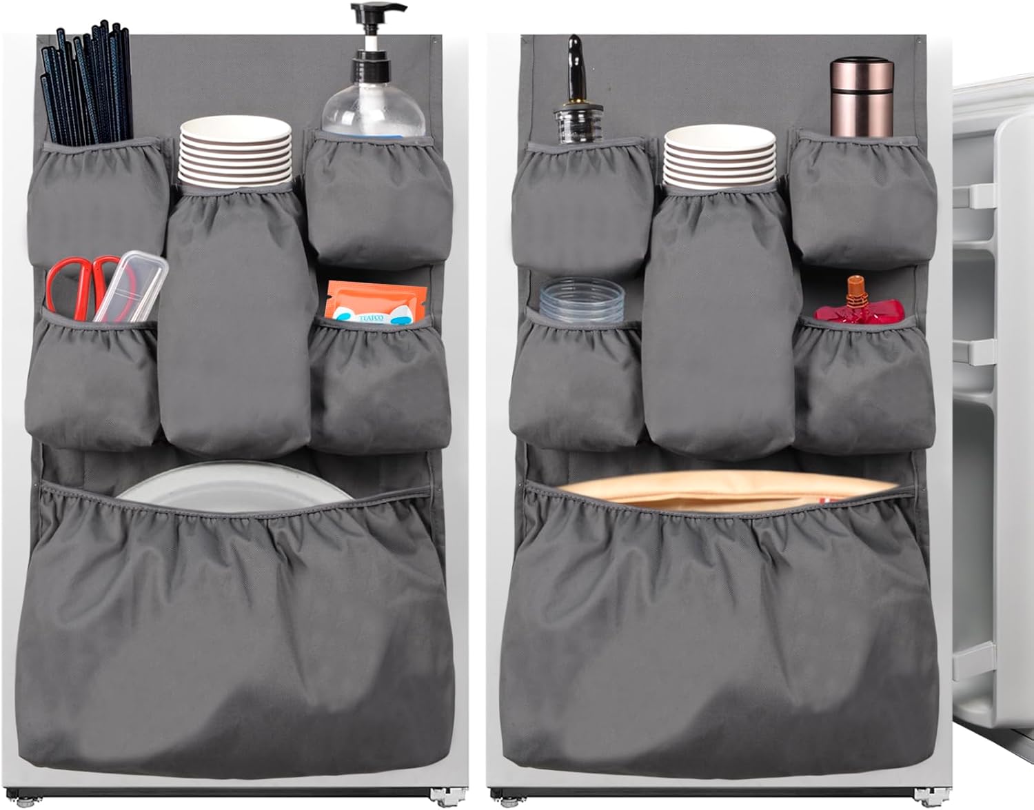 ChezMax Mini Fridge Organizer, Dorm Storage Over the