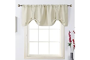 Home Queen Tie Up Valance Curtains: Adjustable and Elegant Window Decor