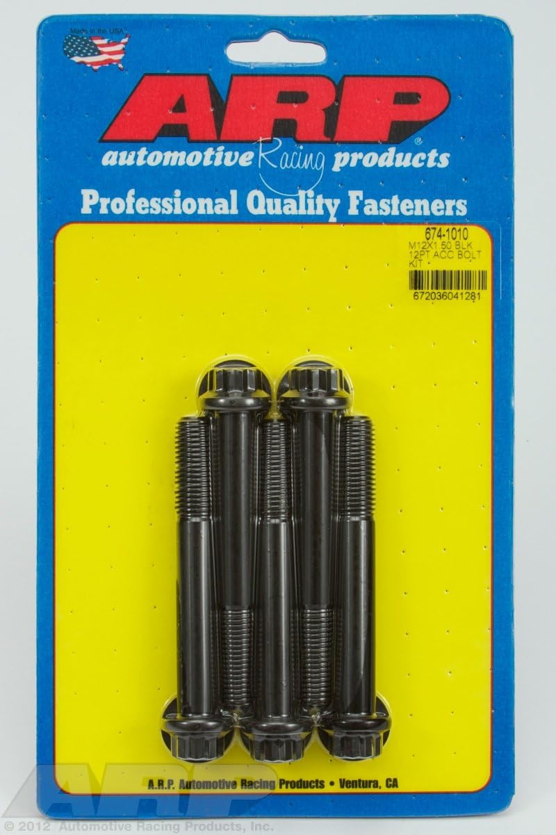 ARP M12 x 1.50 x 90 12pt Black Oxide Bolts (5/pkg)