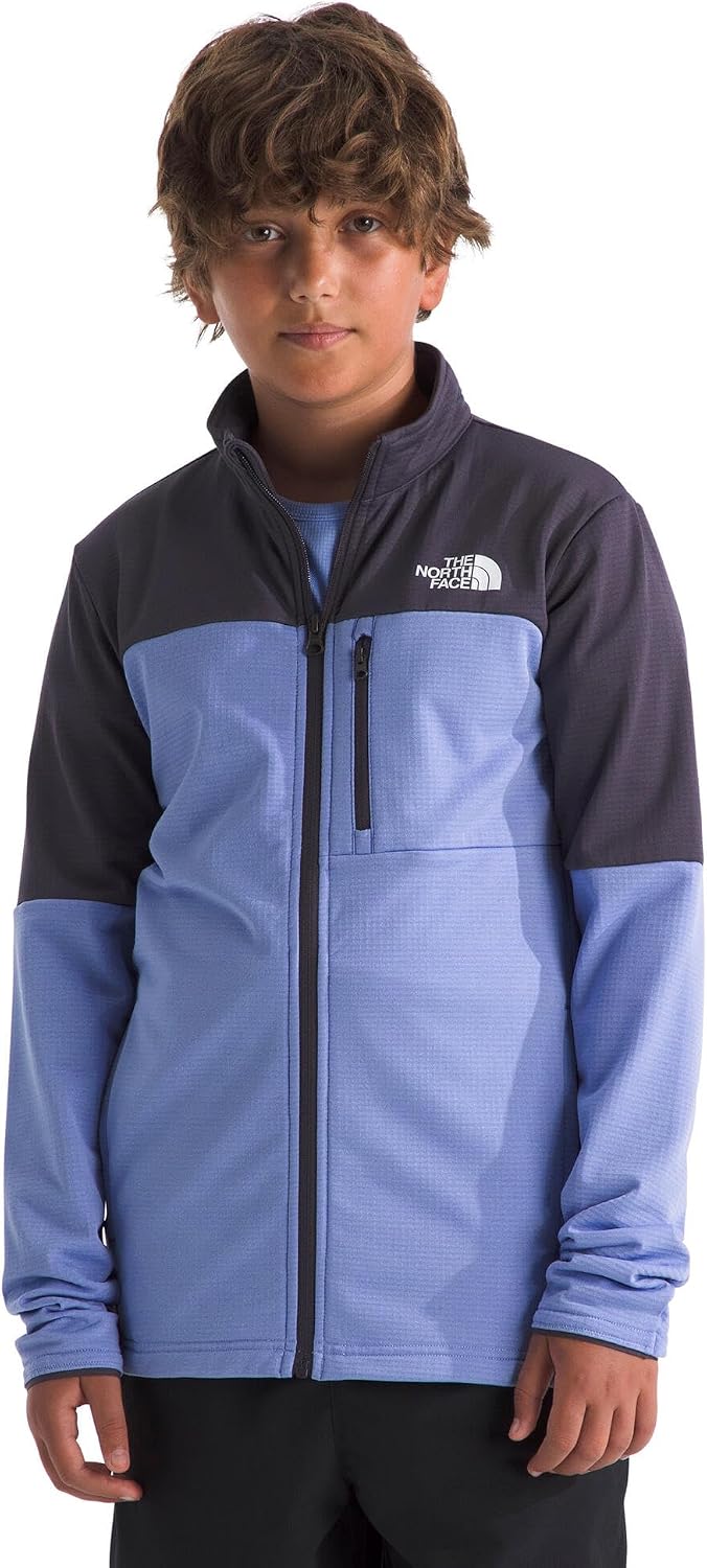 The North Face Kids' Hike Midlayer Full Zip Jacket | Lightweight Outerwear for Boys & Girls', Secure-zip Chest Pocket