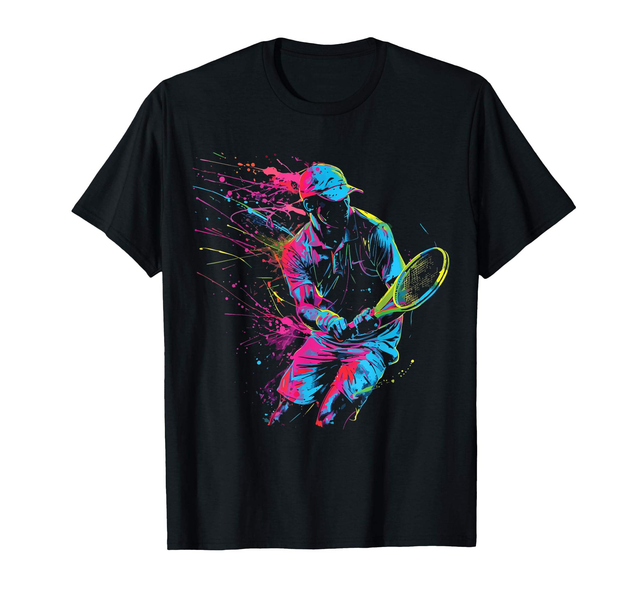 Dynamic Court Game Enthusiast T-Shirt with Topspin Ace Graphic (Style 3)