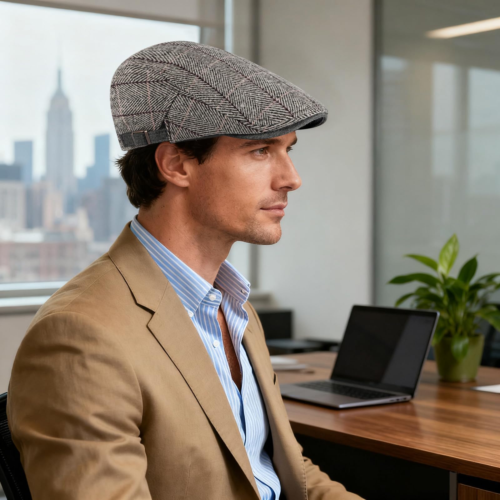 MCWTH Casquette plate pour homme Gatsby - Motif : cabbie irlandais - Chapeau de chasse