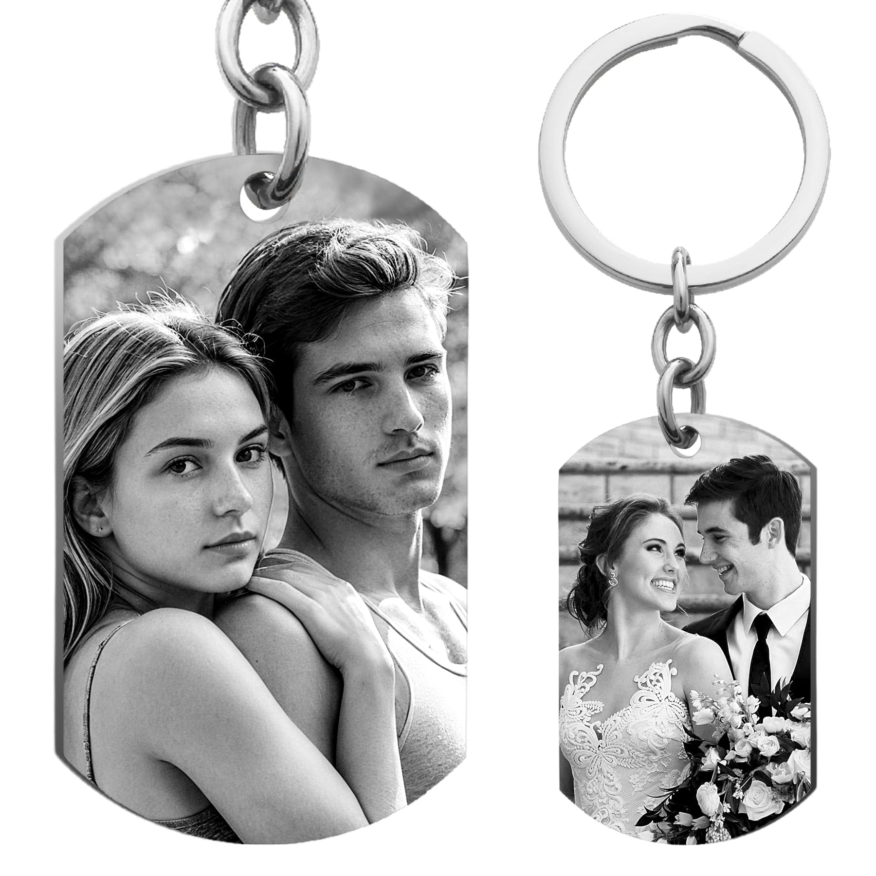 Llavero de Acero Inoxidable, Regalos Personalizados, Llaveros con Grabado Láser Personalizable