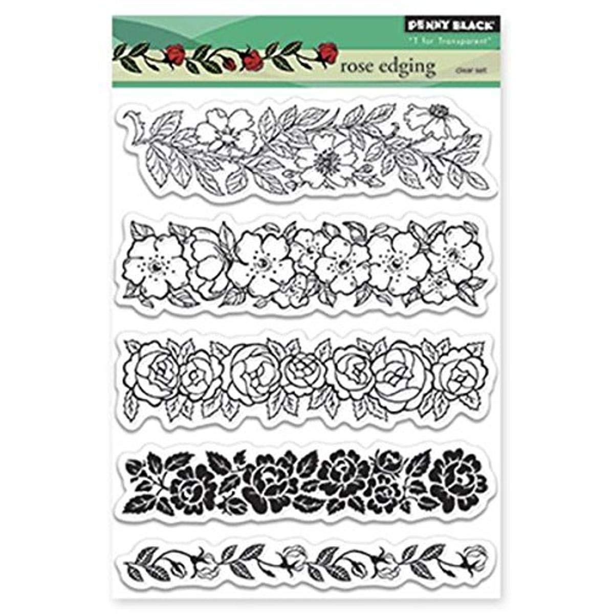 Penny Black Rose Edging Decorative Stamp